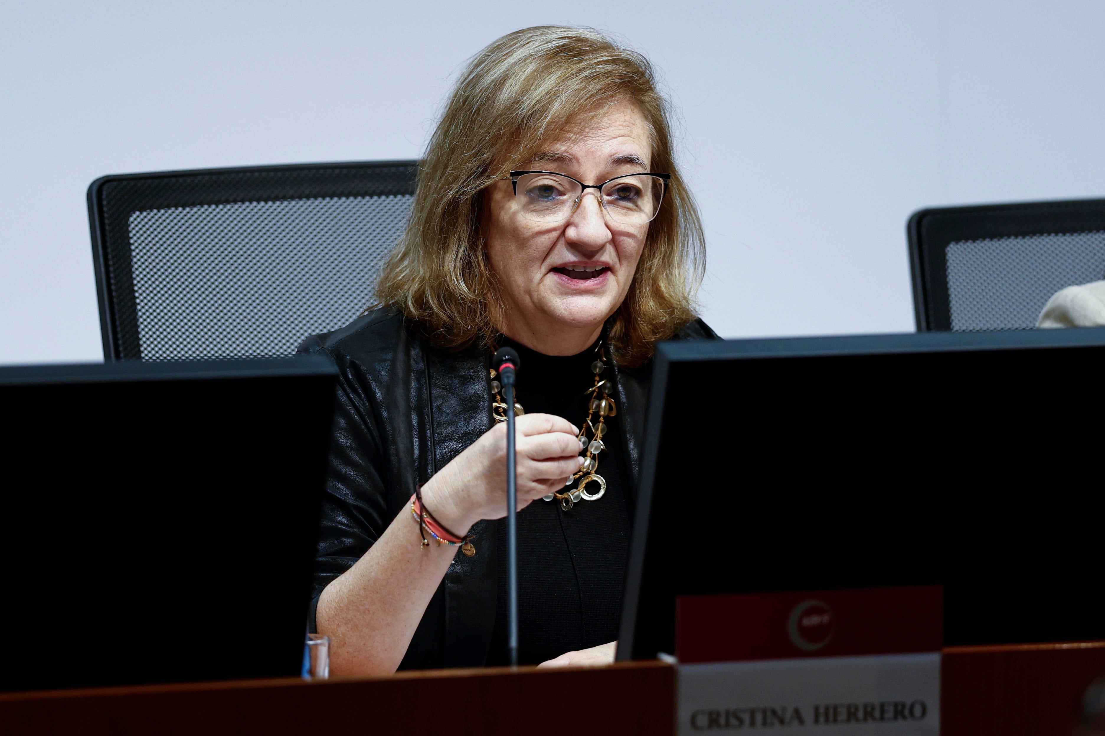 La presidenta de la Airef, Cristina Herrero, este miércoles en Madrid.