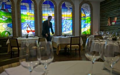 Comedor del restaurante Casa d'a Troya, en Madrid.