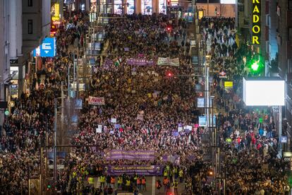 Manifestación feminista del pasado 8-M en Madrid.