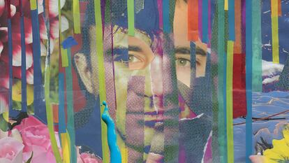 Sufjan Stevens, en un collage realizado por Evans Richardson, compañero del cantante, fallecido en abril pasado. Cortesía de Asthmatic Kitty Records.