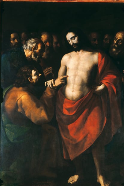 Incredulidad de Santo Tomás (circa 1643), de Sebastián López Arteaga. Museo Nacional de Arte. México