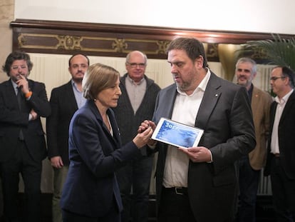 Carme Forcadell i Oriol Junqueras. 