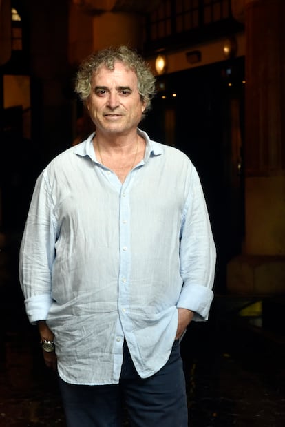 El escritor Ildefonso Falcones en Barcelona, durante la presentación de la novela 'Esclava de la libertad', en septiembre de 2022.