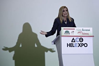 Fofi Yenimatá, líder del Pasok, en Salónica.