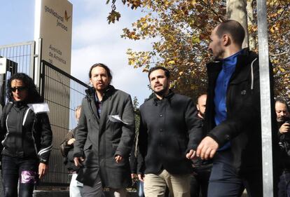 Alberto Garzón y Pablo Iglesias, en una imagen de archivo.