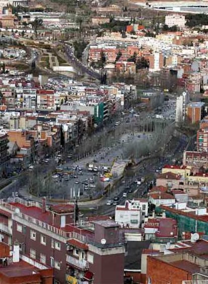 Vista de la Rambla del Carmel desde un alto.