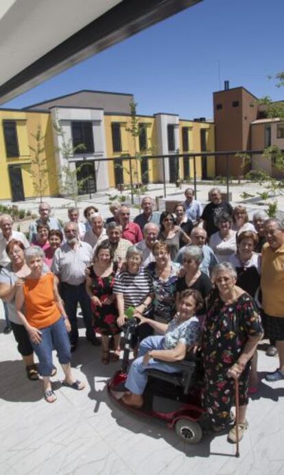 Los jubilados en la residencia autogestionada.