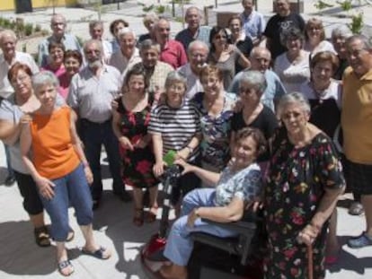 Los jubilados en la residencia autogestionada.