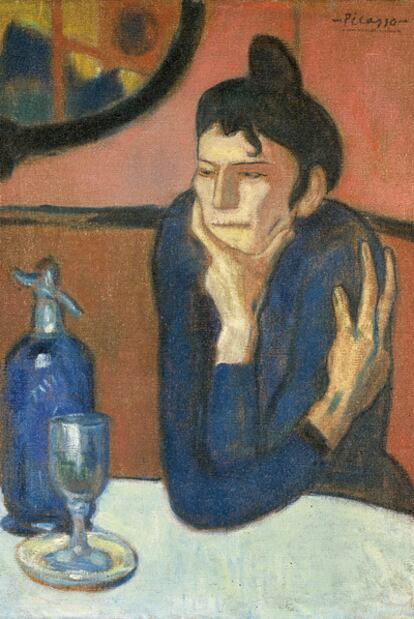 <b><i>La bebedora de absenta</b></i> (1901),
de Pablo Picasso, una de las obras
de <b><i>El Hermitage en el Prado</b></i>.