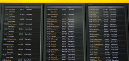 Paneles del aeropuerto de Heathrow