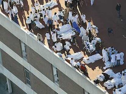 Evacuación del Hospital Universitari Germans Trias i Pujol de Badalona