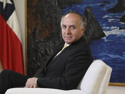 Teodoro Ribera Neumann, durante la entrevista en la Embajada chilena en Madrid.