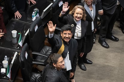 Toma de protesta de ministros de la Corte, en el Senado de la República.