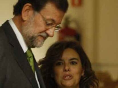 Mariano Rajoy con Soraya Sáez de Santamaría