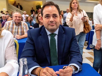 El presidente del PP de Albacete, Francisco Núñez, durante la Junta Directiva Regional del PP celebrada esta mañana en Toledo.