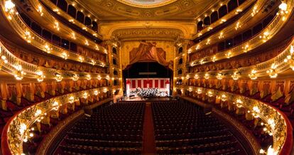 La sala principal del teatro Colón de Buenos Aires.