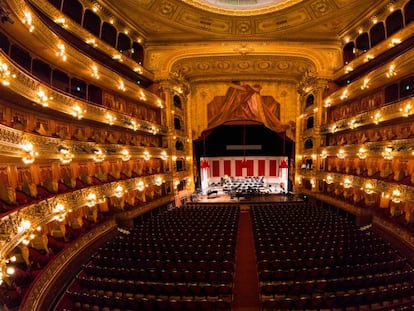 La sala principal del teatro Colón de Buenos Aires. 