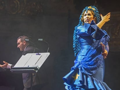 Estrella Morente, durant la seva actuació al Liceu.