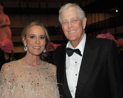 Julia Flesher y David Koch, en Nueva York, en 2017.