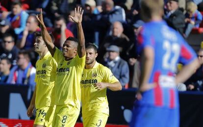 Uche celebra un gol al Levante