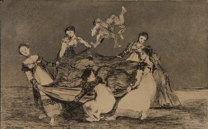 Una obra de 'Los Disparates' de Goya.