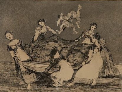 Una obra de 'Los Disparates' de Goya.