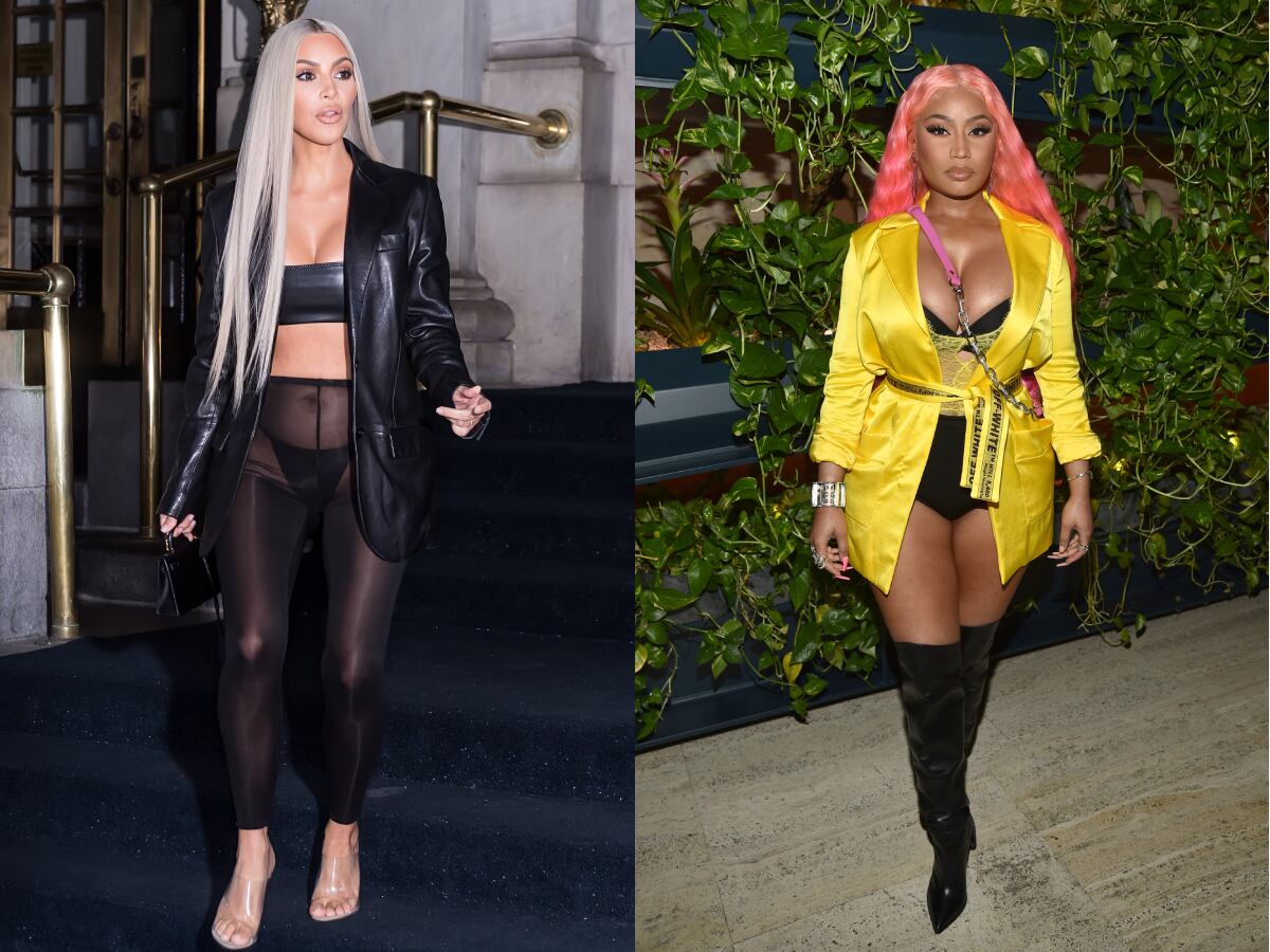 Kim Kardashian y Nicki Minaj ya apostaron por la tendencia con propuestas arriesgadas como estas en 2017.