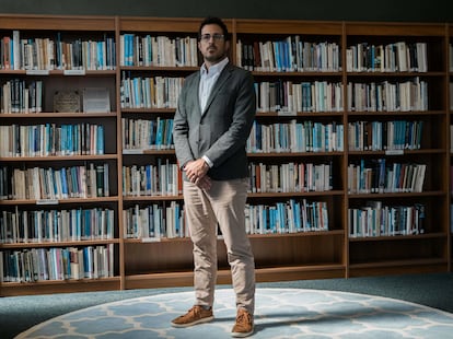 Matthew Jaber Stiffler, from the Center for Arabic Narratives, at the Arab American National Museum in Dearborn on October 8.