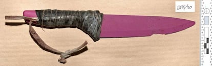 Este cuchillo de cerámica rosa es uno de los usados por los terroristas del puente de Londres. Son de la marca de Lidl Ernesto.