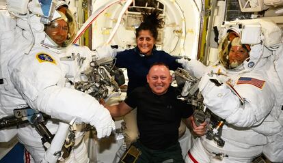 Astronautas de la NASA llegados con la Starliner de Boeing