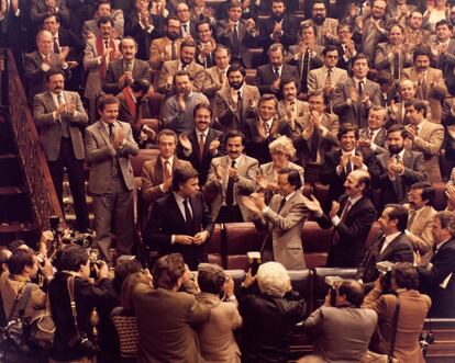 Sesión de investidura en el Congreso de los Diputados, en 1982.
