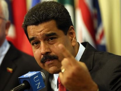 El presidente Nicol&aacute;s Maduro en la ONU el martes