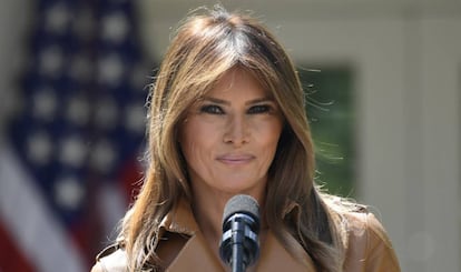 Melania Trump, el 7 de mayo, en su último gran acto público en la Casa Blanca