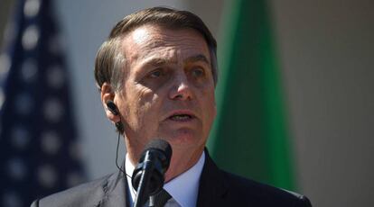 O presidente Jair Bolsonaro, na última terça em Washington.