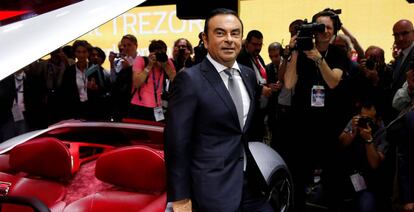 Carlos Ghosn, presidente y CEO de la alianza Renault-Nissan-Mitsubishi, en un salón del motor celebrado en París, el año pasado.