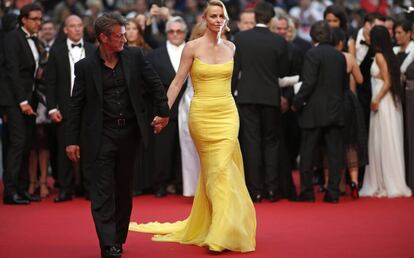 Sean Penn y Charlize Theron, en 2015.