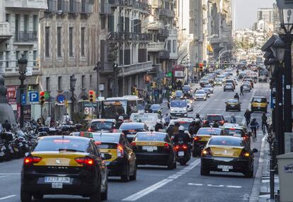 Imagen de la Via Laietana de Barcelona