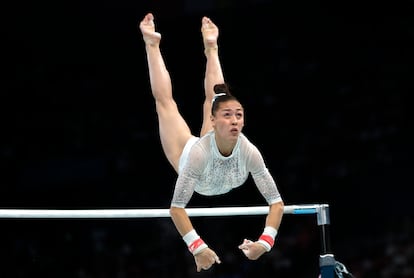 Nemour, en la final de asimétricas, que ganó.
