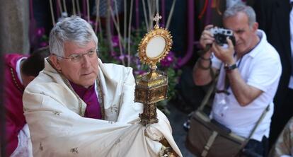 El arzobispo Braulio Rodríguez durante una homilía en 2015.