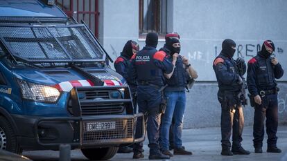 Un operativo de los Mossos d'Esquadra, en una imagen de archivo.