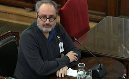 L'exdiputat de la CUP Antonio Baños, aquest dimecres al Suprem.