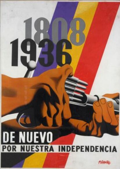 Obra de Josep Renau '1808-1936: De nuevo por nuestra independencia'.