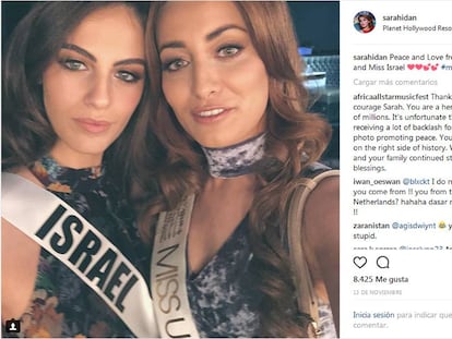 El selfie de Miss Irak y Miss Israel, en Instagram