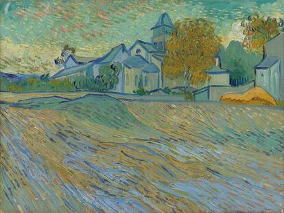 Vue de l’asile et de la Chapelle de Saint-Remy, de Vincent Van Gogh.