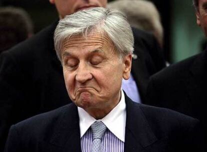 Jean-Claude Trichet, en un momento de su comparecencia ayer en el Parlamento Europeo.