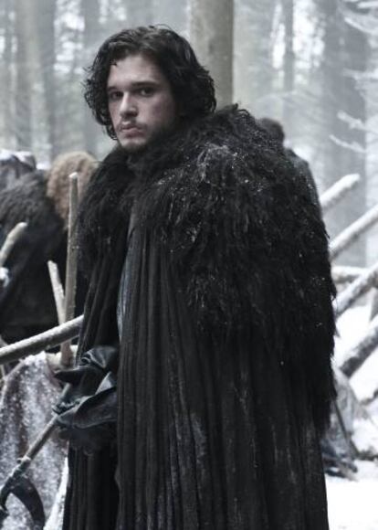 Kit Harington, caracterizado como Jon Snow, en una imagen de 'juego de tronos'.