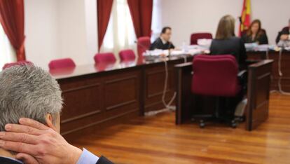 Imagen de archivo de una sesión celebrada en la Audiencia de Cádiz.