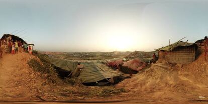 Foto en 360 del campo de refugiados.