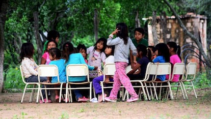 Un grupo de niños en el municipio de Santa Rosa, en Argentina.