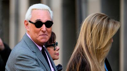 El exasesor de Donald Trump, Roger Stone, en Washington.